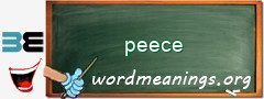 WordMeaning blackboard for peece